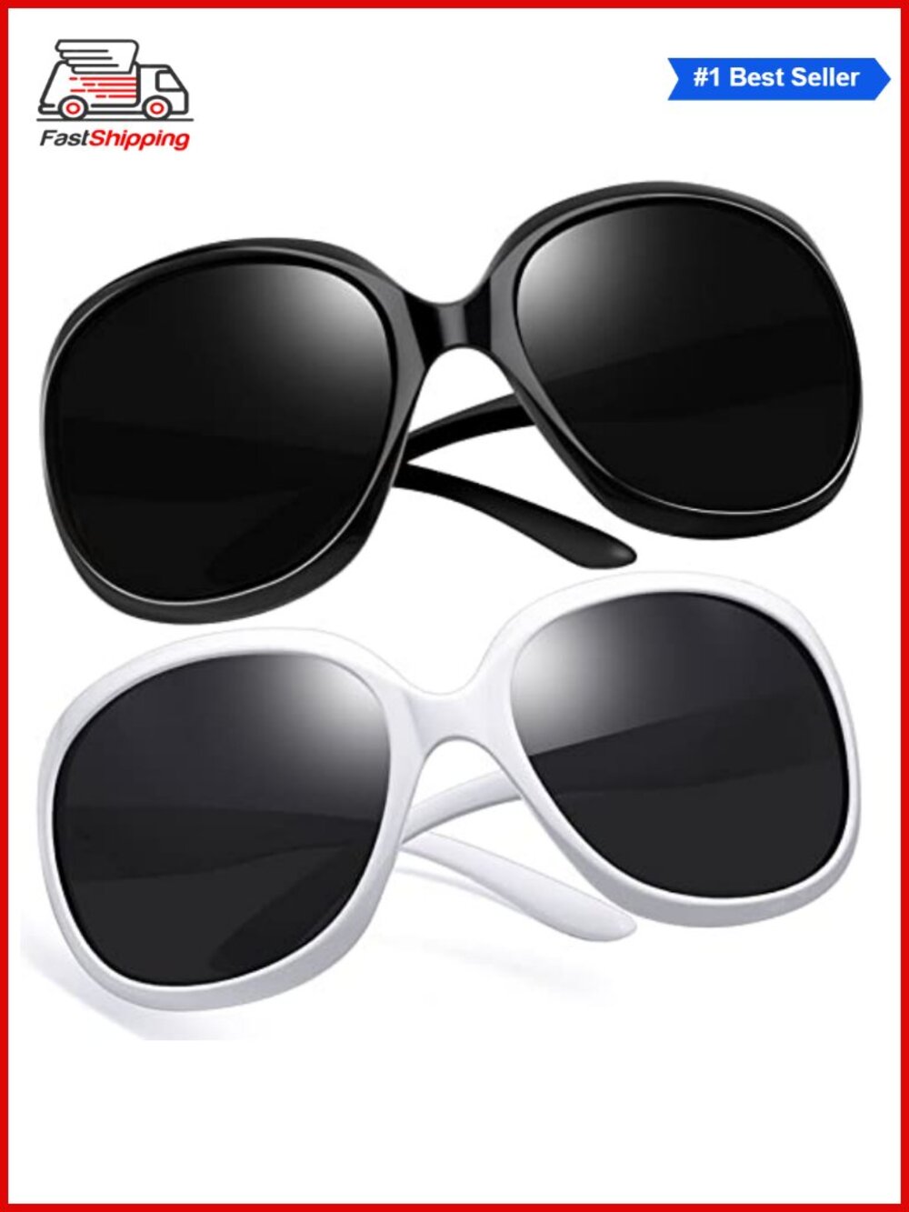 ✨ Butterfly Oversized Polarized Sunglasses UV400 Protection Square Shield Full